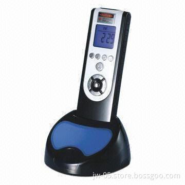 Handheld Wireless Mouse Presenter with Built-in Rechargeable Li-ion Battery and Alarm Clock